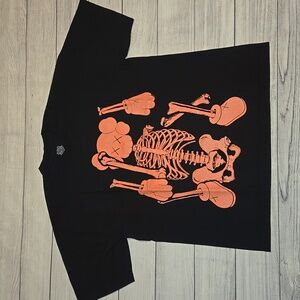 KAWS x Clipse Let God Sort 'Em Out T-Shirt Black/Pink Size L NWOT